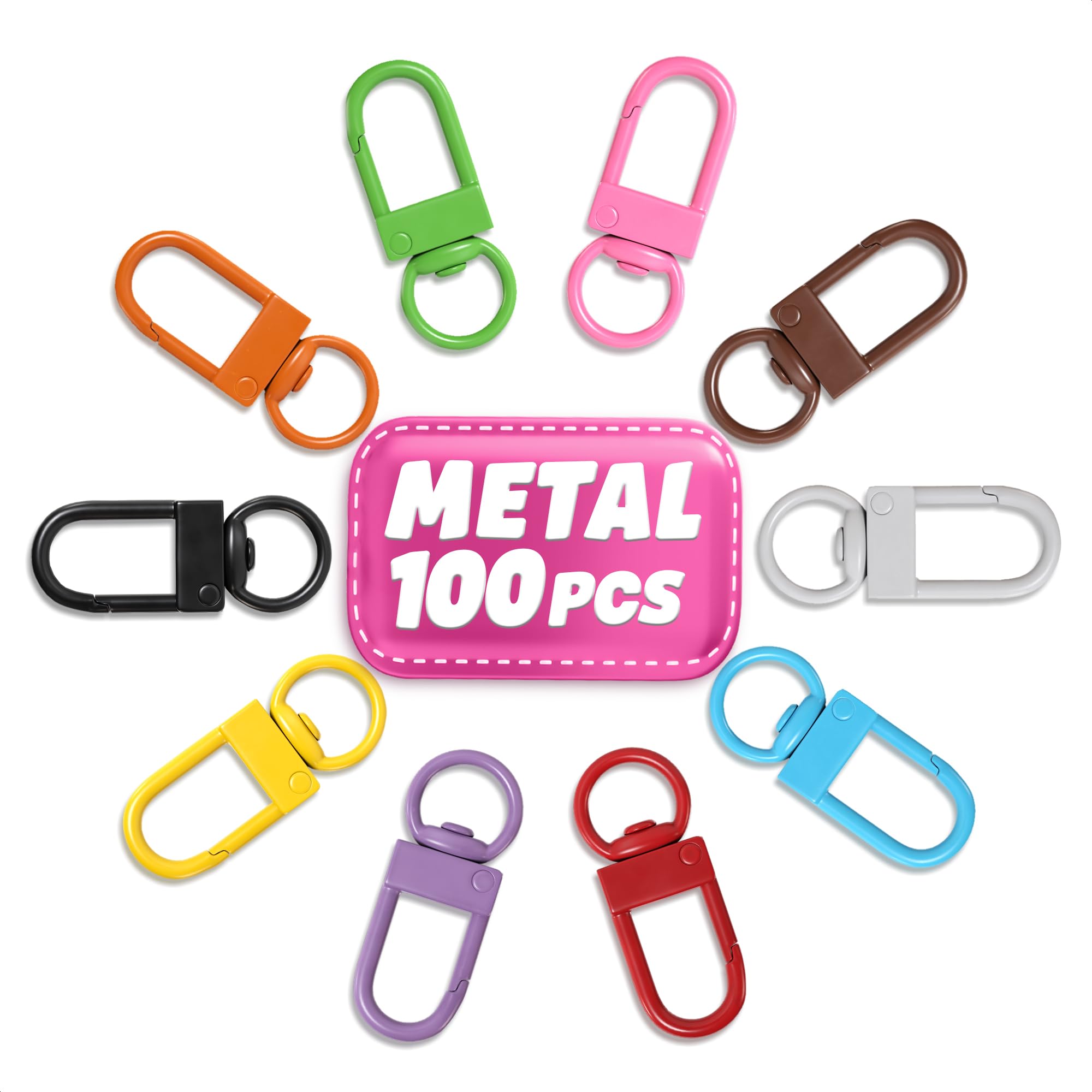 Amazon.com: Metal 100 PCs Colorful Lobster Claw Clasps for